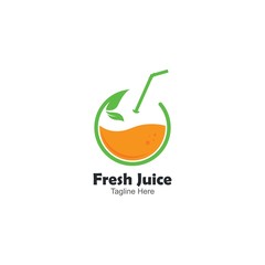orange juice logo icon vector template
