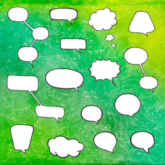 Set of comic speech bubbles.