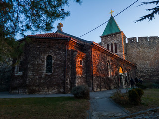 Serbian Orthodox Church of the Holy Mother of God or Ruzica Church or Crkva Ruzica in lower town of Kalemegdan fortress or Belgrade fortress under the Zindan gate.