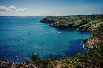Fototapeta premium l'anse de Saint Nicolas vue depuis le GR34