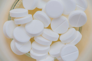 Top view assortment with white pills