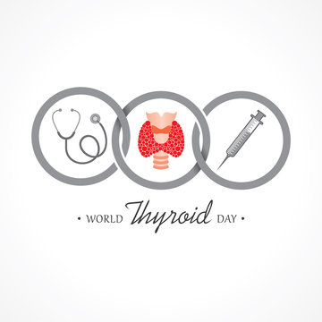 Vector illustration for World Thyroid Day which is held on 25 may
