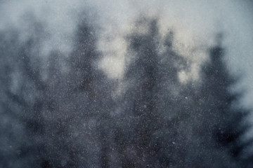 Schnee.  Winterhintergrund von Schneeflocken. 