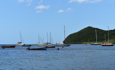 Fishing boats at sea