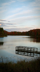 sunset over the lake