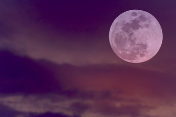 Fototapeta na wymiar Full moon in the evening.