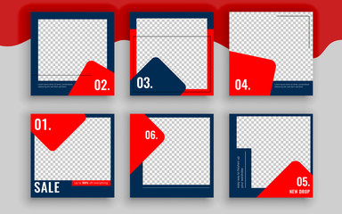 Set of sale banner template design. Vector illustration.