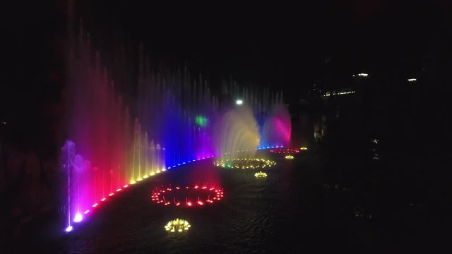 August 2016, Nha Trang, Vietnam. Musical Fountain in Vinpearl Amusement Park
