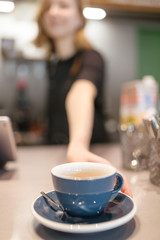 woman in cafe
