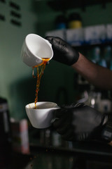 Fototapeta na wymiar coffee maker and cup