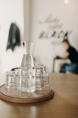 table setting in a restaurant