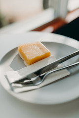 knife and fork on plate