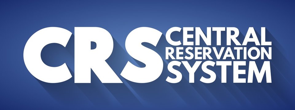 CRS - Central Reservation System acronym, technology concept background