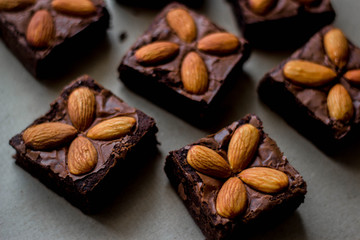 Homemade Gooey Double Chocolate Brownies.