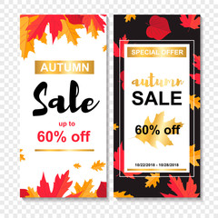 Flyer with leaf and offer 60 off