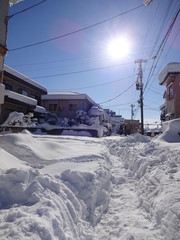The view of Niigata in Winter, Japan