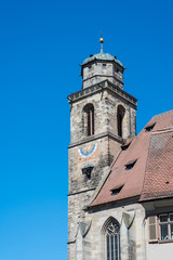 Fototapeta na wymiar Turm des Münsters in Dinkelsbühl