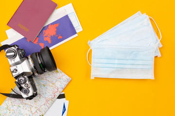 suitcase to travel in a pandemic covid