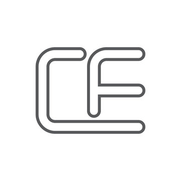 ce mark vector icon symbol isolated on white background
