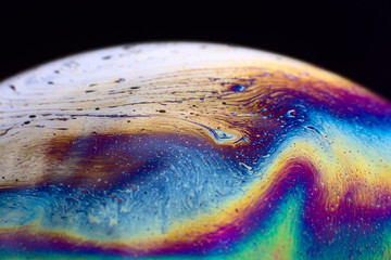 A macro photography of a soap bubble 