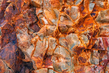 Abstract background from toned mountains texture, volcanic basalt as in Iceland. Bright colorful...