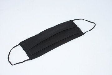 Schwarze Atemschutzmaske. Mund- Nasen- Schutz .Mundschutz. Atemschutz.