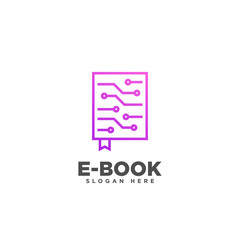 Ebook Logo, Online Education Logo Design Template
