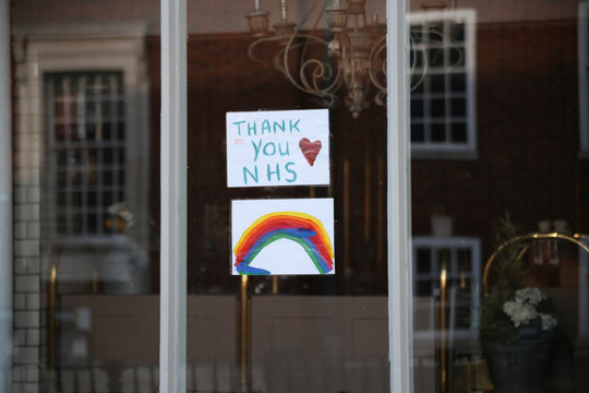 Thank You NHS Rainbow Sign