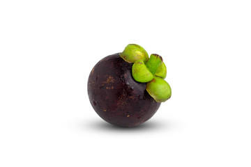 Mangosteens Queen of fruits, mangosteen on isolated white background