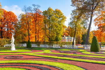 Catherine park in autumn, Tsarskoe Selo (Pushkin), Saint Petersburg, Russia