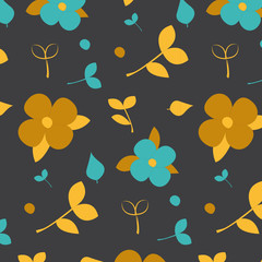 Cover design with floral pattern. Hand drawn creative flowers. Colorful artistic background with blossom. It can be used for invitation, card, cover book, catalog.  Vector illustration, eps 8
