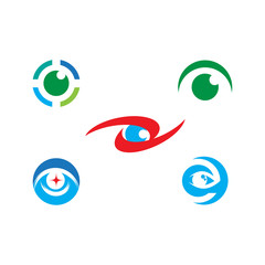 Set Eye Care vector logo