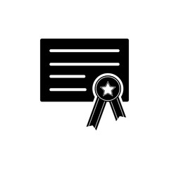 Certificate Icon Design Vector Template