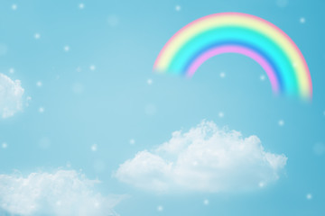 rainbow in cloudy sky