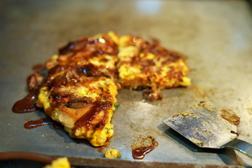 お好み焼でランチ