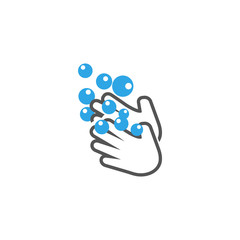 Wash hands icon design template vector isolated