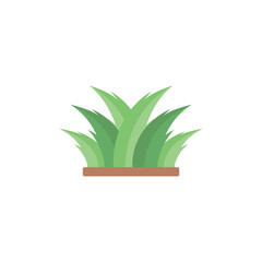 Green grass icon design template vector isolated