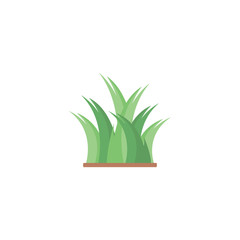 Green grass icon design template vector isolated