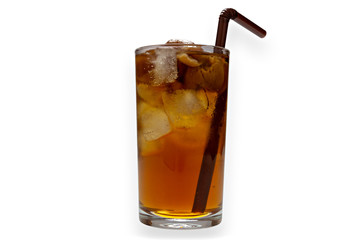 longan juice isolated on white background, summer fruit juice, fruit of thailand, juice no alcohol, with clipping path.