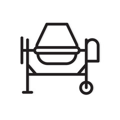 concrete mixer icon- vector illustration