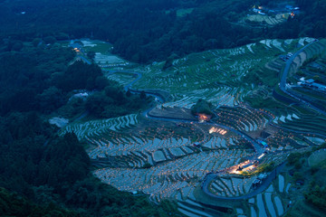 三重県 丸山千枚田 虫送り