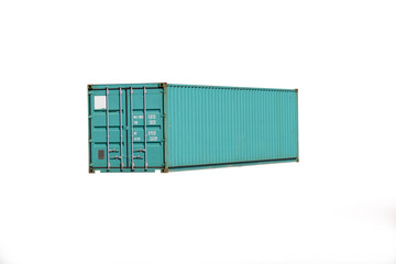 Blue container Cut white background