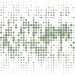 green bubbles on white background