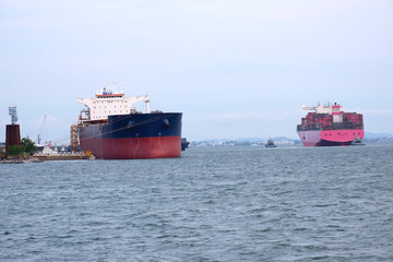 Cargo ship for import and export