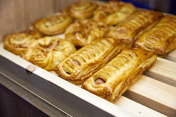puff pastry with a crispy brown crust