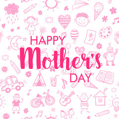 Happy mothers day, vector greeting card design