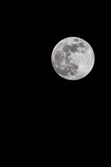 Full Moon in Night Sky