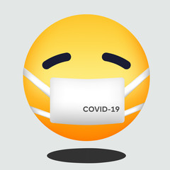 Emoticon Wearing Face Mask Coronavirus Sick Emojis