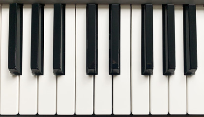 Naklejka premium Piano synthesizer keys music background