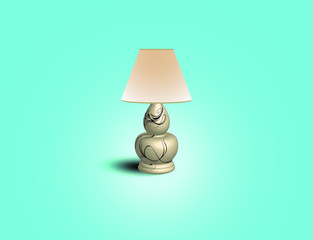 lamp on the table